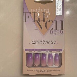 Color Nail Set - Modern French Neon (NEW)